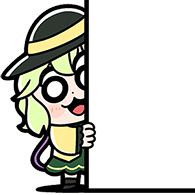 koishi komeiji lurking behind a white panel